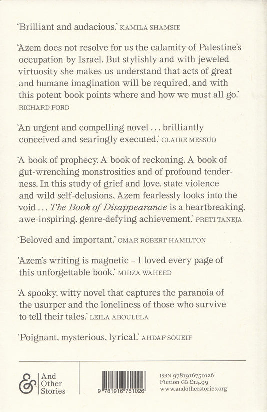 The Book of Disappearance - By. Ibtisam Azem - Translated by. Sinan Antoon