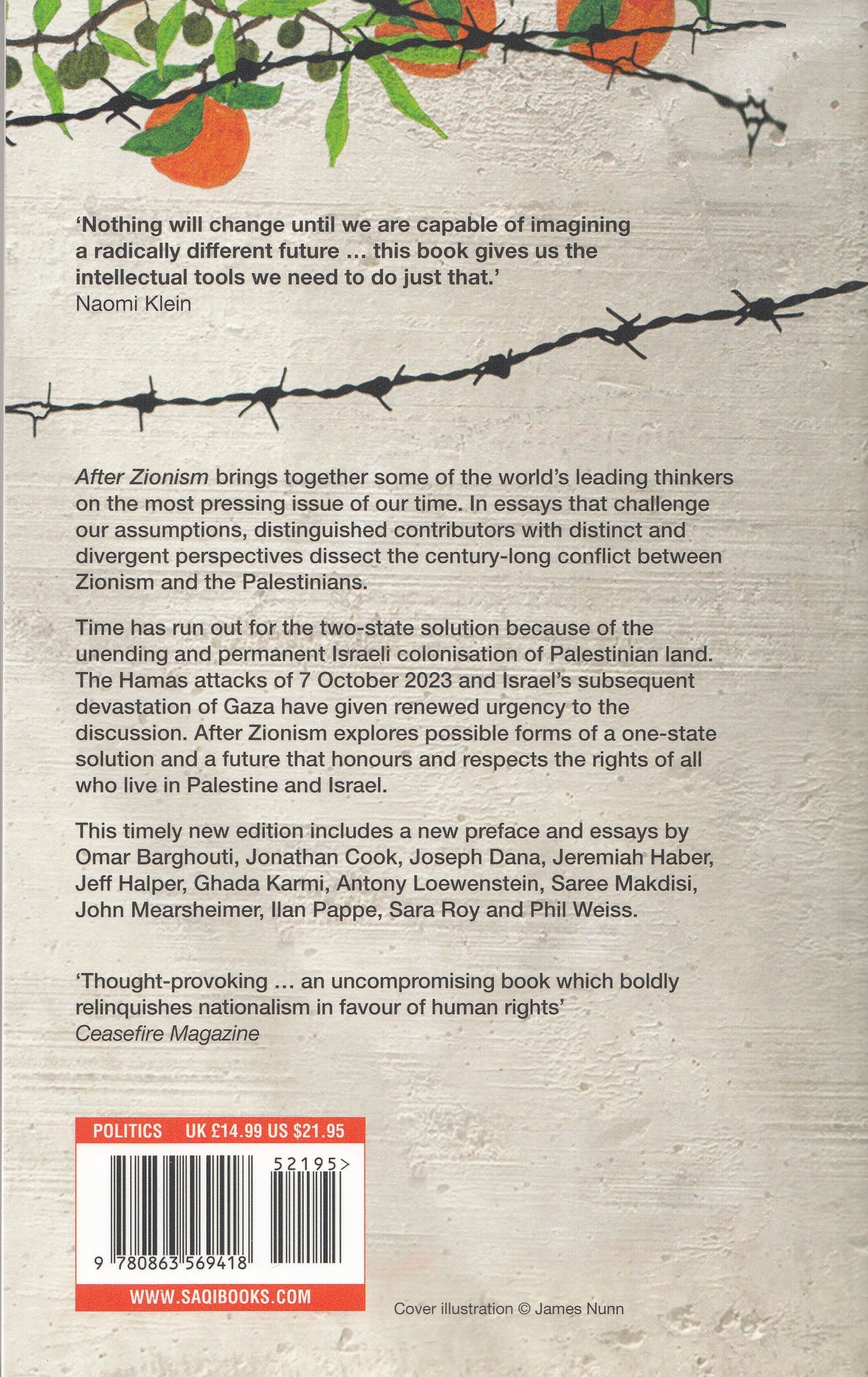 After Zionism : One State for Israel and Palestine - Edited by: Antony Loewenstein & Ahmed Moor