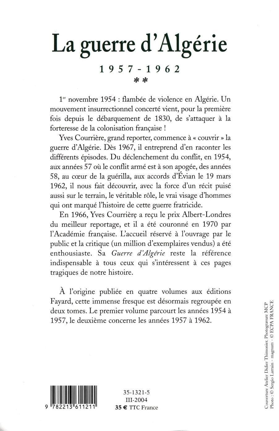 La Guerre d'Algérie, tome 2: 1957-1962 by Yves Courrière